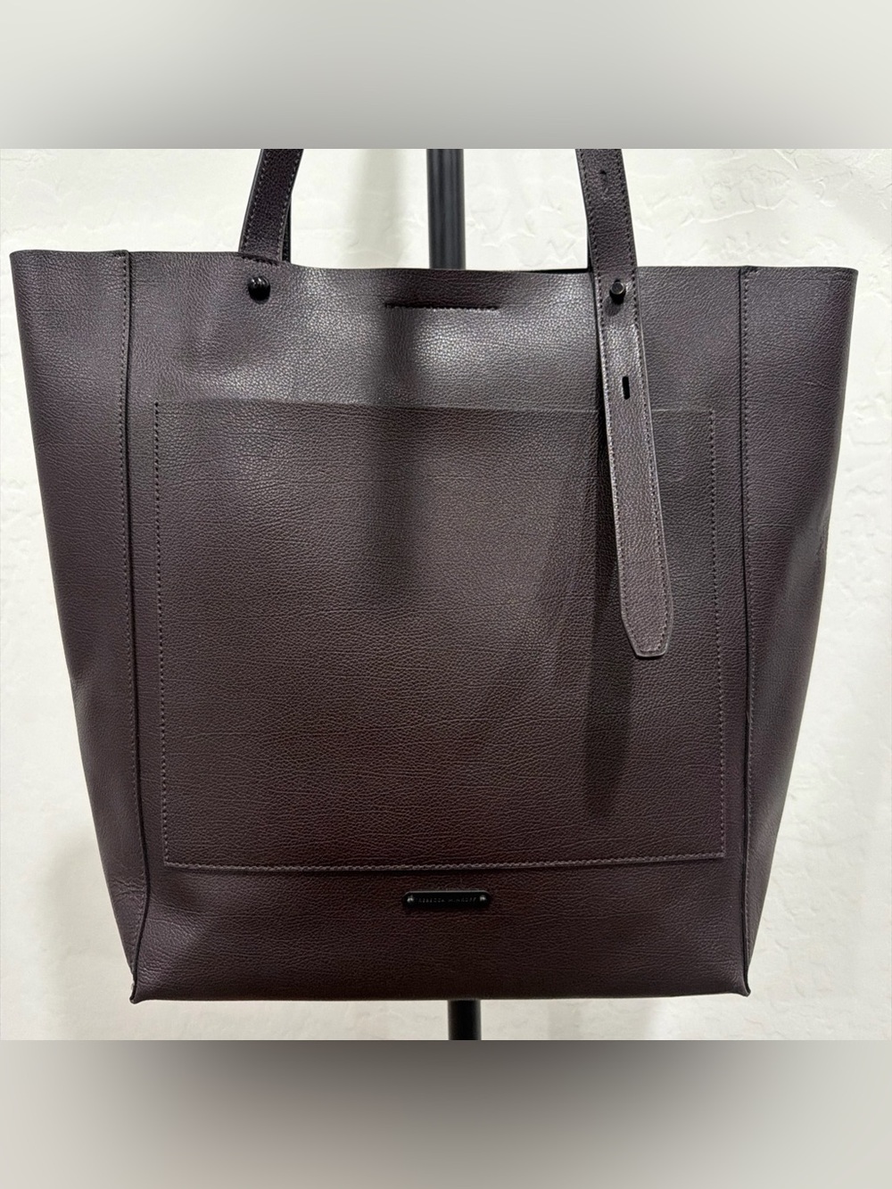 Rebecca Minkoff Stella Large Leather Tote Bag W/Adjustable Strap Brown